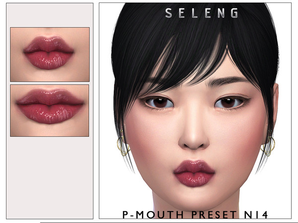 Sims 4 — P-Mouth Preset N14 [Patreon] by Seleng — -Cas lips preset- Female only Teen to Elder Custom Thumbnail It will