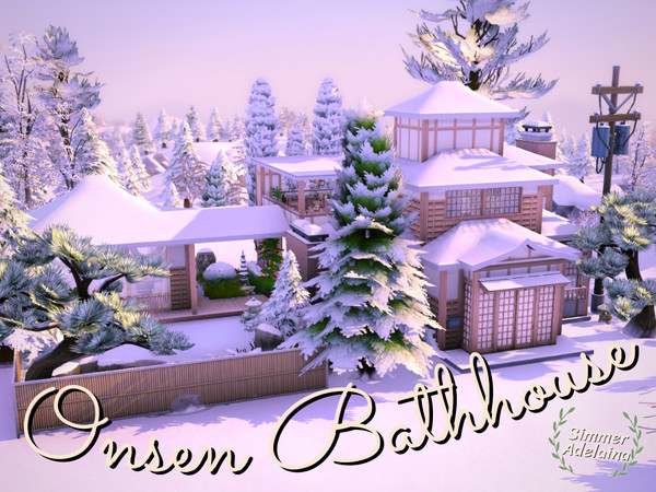 Sims 4 — Onsen Bathhouse by simmer_adelaina — The Onsen Bathhouse is the perfect place to unwind after an exciting day on