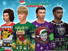 Sims 4 — Ugly Christmas Sweater by AmiSwift — 25 Christmas Sweaters featuring Disney, Marvel, DC, Harry Potter & 80's