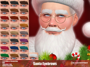 Sims 4 — Santa Eyebrows by MSQSIMS — These Maxis Match Eyebrows for Santa are available in 24 EA Colors and 1 Custom