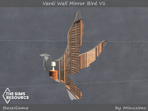 Sims 4 — Verdi Wall Mirror Bird V1 by Mincsims — Basegame Compatible 1 swatch