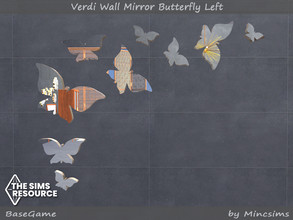 Sims 4 — Verdi Wall Mirror Butterfly Left by Mincsims — Basegame Compatible 1 swatch