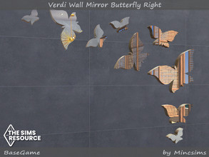 Sims 4 — Verdi Wall Mirror Butterfly Right by Mincsims — Basegame Compatible 1 swatch