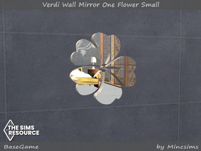 Sims 4 — Verdi Wall Mirror One Flower Small by Mincsims — Basegame Compatible 1 swatch