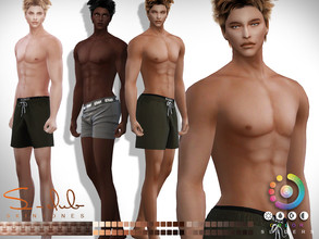 Sims 4 — Muscle male skin colorful by S-Club by S-Club — Muscle male skin overlay, with 10 base swatche, compatible with