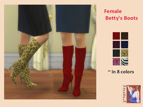 Sims 4 — ws Bettys Retro Boots - RC by watersim44 — Female Bettys Retro Boots recolor This is a standalone recolor -