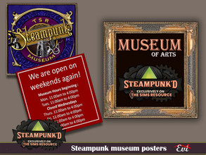 Sims 4 — Steampunked_ Museum posters by evi — Steampunk posters