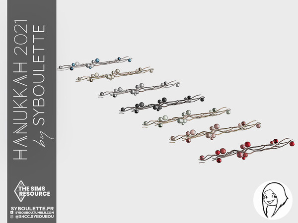 Sims 4 — Hanukkah 2021 - Twigs balls decor by Syboubou — This is a decoration for the holidays, with dry twigs and balls.
