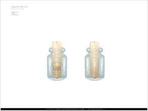 Sims 4 — Agata decor - bottle candle v02 by Severinka_ — Bottle with candle v02 From the set 'Agata livingroom decor'