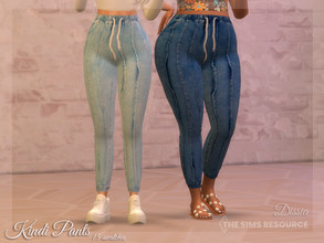 Sims 4 — Kindi Pants by Dissia — Jeans high waist joggers Available in 15 swatches