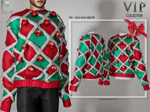 Sims 4 —  [PATREON]  (Early Access) MALE XMAS SWEATER P82 by busra-tr — 1 colors AdulT-Elder-Teen-Young Adult For Male