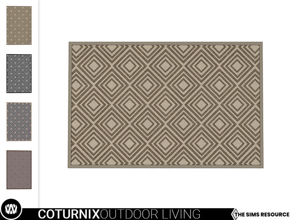 Sims 4 — Coturnix Rug by wondymoon — - Coturnix Outdoor Living - Rug - Wondymoon|TSR - Creations'2021