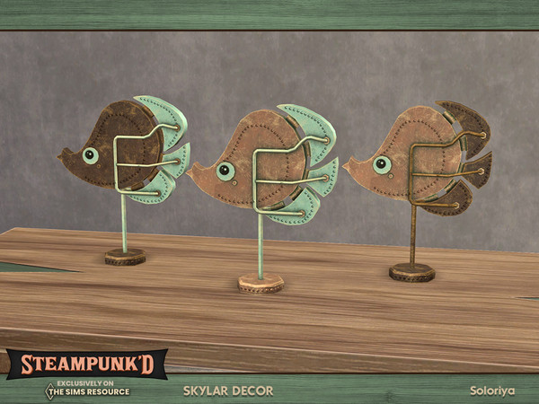 Sims 4 — Steampunked. Skylar Decor. Fish by soloriya — Decorative steampunk fish. Part of Steampunked Skylar Decor set. 3