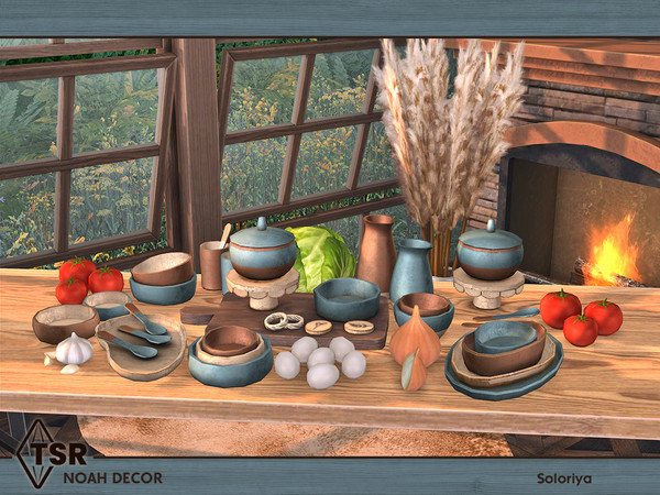 Sims 4 — Noah Decor by soloriya — A set of decorative dishes and vases. Includes 10 objects, has three color variations.