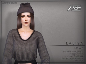 Sims 4 — Ade - Lalisa Style 4 (Hairstyle) by Ade_Darma — Lalisa Hairstyle - Style 4 Dual tone strands and Beanie Colors
