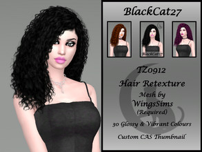 Sims 4 — Wings TZ0912 Hair Recolour (MESH NEEDED) by BlackCat27 — My recolour of this beautiful hairstyle, with it's
