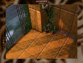 Sims 4 — Steampunked Copper Floor by Caroll912 — A 4-swatch matte copper tile floor in different tones of orange, brown