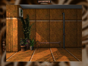 Sims 4 — Steampunked Copper Wall  by Caroll912 — A 4-swatch matte copper tile wall in different tones of orange, brown