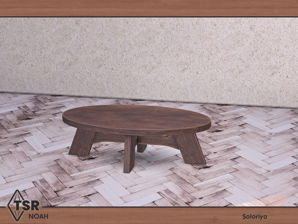 Sims 4 — Noah. Coffee Table by soloriya — Wooden coffee table. Part of Noah set. 1 color variation. Category: Surfaces -