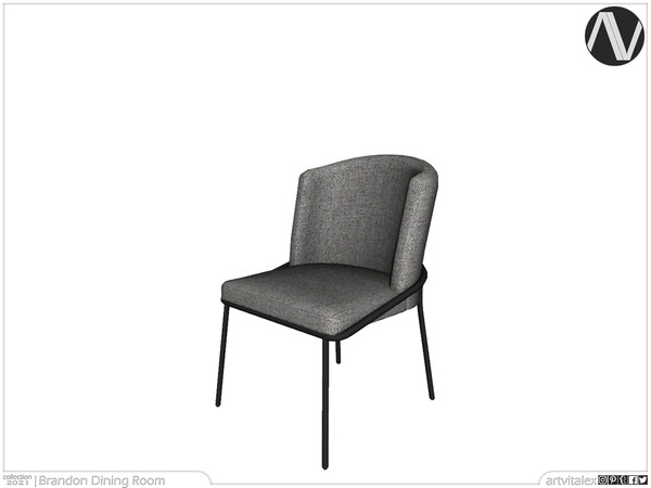 Sims 4 — Brandon Dining Chair by ArtVitalex — Dining Room Collection | All rights reserved | Belong to 2021