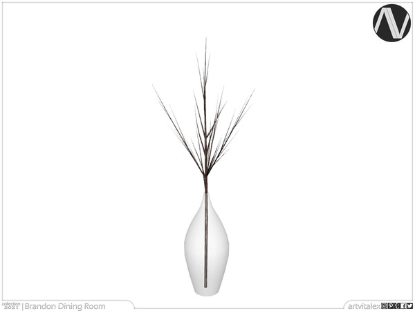 Sims 4 — Brandon Dry Plant by ArtVitalex — Dining Room Collection | All rights reserved | Belong to 2021 ArtVitalex@TSR -