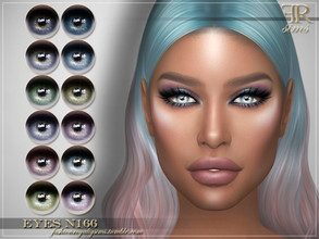 Sims 4 — Eyes N166 by FashionRoyaltySims — Standalone Custom thumbnail All ages and genders 12 color options HQ texture