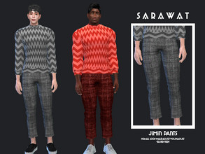 Sims 4 — Sarawat_Jimin Pant by Sarawat — Pant for Jimin Sweater Have fun 10 swatchs All lods Normal and shadow map For