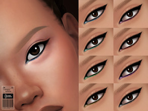 Sims 4 —  Glitter Eyeliner  | N35 by cosimetic — - It is suitable for Female - 8 Swatches. - Custom thumbnail. - You can