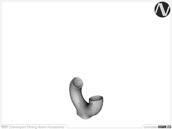 Sims 4 — Davenport Vase Moon Cut by ArtVitalex — Dining Room Collection | All rights reserved | Belong to 2021