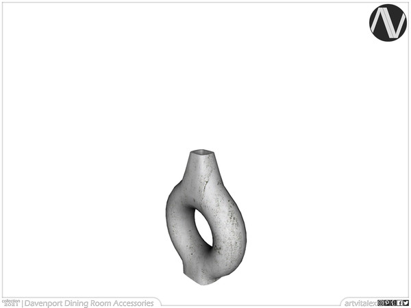 Sims 4 — Davenport Vase Perforated by ArtVitalex — Dining Room Collection | All rights reserved | Belong to 2021