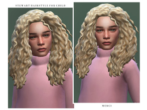 Sims 4 — Stewart Hairstyle for Child by -Merci- — New Maxis Match Hairstyle for Sims4. -15 EA Colours. -Unisex. -Base