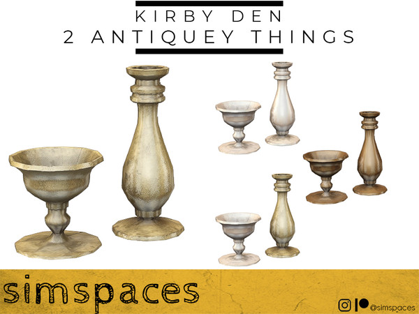 Sims 4 — Kirby Den - 2 antiquey things by simspaces — Part of the Kirby Den collection: Maybe you found these on an