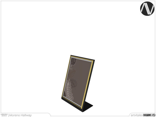 Sims 4 — Moreno Curved Picture Frame by ArtVitalex — Hallway Collection | All rights reserved | Belong to 2021