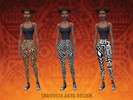 Sims 4 — Boho Leggings by Broustitsa22 — Boho leggings with animal prints and abstract patterns. 