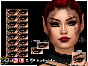 Sims 4 — Fierce Eyeshadow by EvilQuinzel — - Eyeshadow category; - Female and male; - Teen + ; - All species; - 16