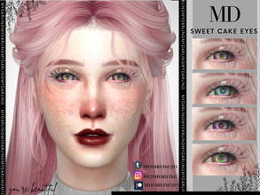 Sims 4 — SWEET CAKE EYES by Mydarling20 — new 6 color base game compatible