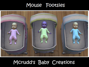 Sims 4 — Mouse Footsies by mcrudd — All of your little babies will wear the mouse footsies, your girls will wear pink,