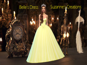 Sims 4 — Belle's Yellow Dress (Mesh Needed) by sweetheartwva — Belle's Yellow Dress