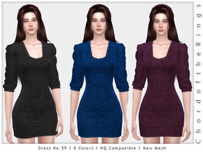 Sims 4 — ChordoftheRings Dress No.59 by ChordoftheRings — ChordoftheRings Dress No.59 - 8 Colors - New Mesh (All LODs) -