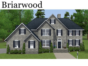 Sims 3 — Briarwood by missyzim — Traditional family home. First floor has a living room, dining room, half bathroom,