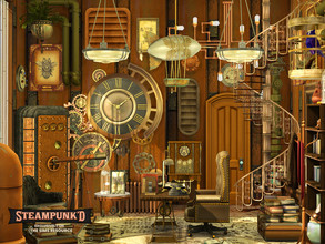 Sims 4 — Steampunked Study CC needed by Flubs79 — here is a Steampunk Study which i have built for the Steampunked Collab