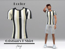 Sims 4 — Cristian's T-shirt by Antonjoh — Simple T-shirt for man, available only in 1 color.