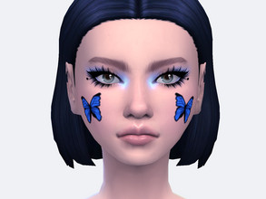 Sims 4 — Perhonen (Butterfly) Facepaint by Sagittariah — base game compatible 2 swatch properly tagged enabled for all