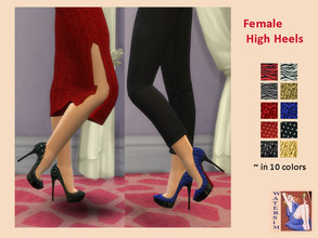 Sims 4 — ws Female High Heels - RC by watersim44 — Female High Heels recolor. This it's a standalone recolor "Madlen