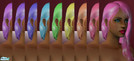 Sims 2 — Pastel Hair Collection by Shimona70 — A set of 9 pastel colors using the Calla mesh by Seomi.
