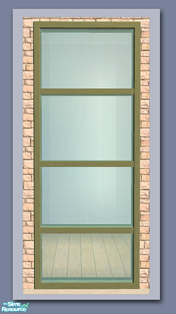 Sims 2 — Chamonix Single Window - Green by Shakeshaft — Part of a new mesh set of 2 new doors and a window, set includes