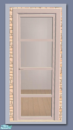 Sims 2 — Chamonix Single Door - White  by Shakeshaft — Part of a new mesh set of 2 new doors and a window, set includes