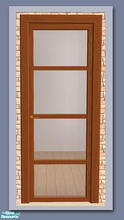 Sims 2 — Chamonix Single Door - Dark  by Shakeshaft — Part of a new mesh set of 2 new doors and a window, set includes