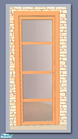 Sims 2 — Chamonix Single Door - Diagonal Mesh  by Shakeshaft — Part of a new mesh set of 2 new doors and a window, set