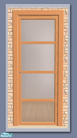 Sims 2 — Chamonix Single Door - Mesh by Shakeshaft — Part of a new mesh set of 2 new doors and a window, set includes